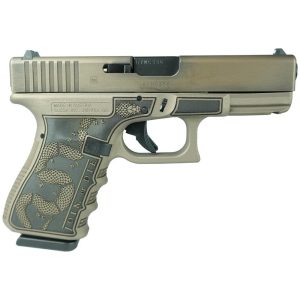 Glock 19 gen 3 custom "revolution engraved colonial brown" handgun 9mm luger 15rd magazines (2) 4. 02" barrel