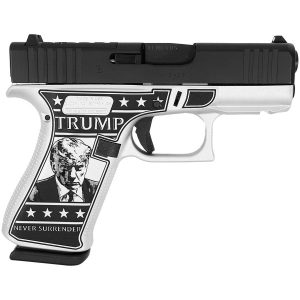 Glock 43x custom "trump mug shot" optic cut handgun 9mm luger 10rd magazines (2) 3. 4" barrel accessory rail usa made