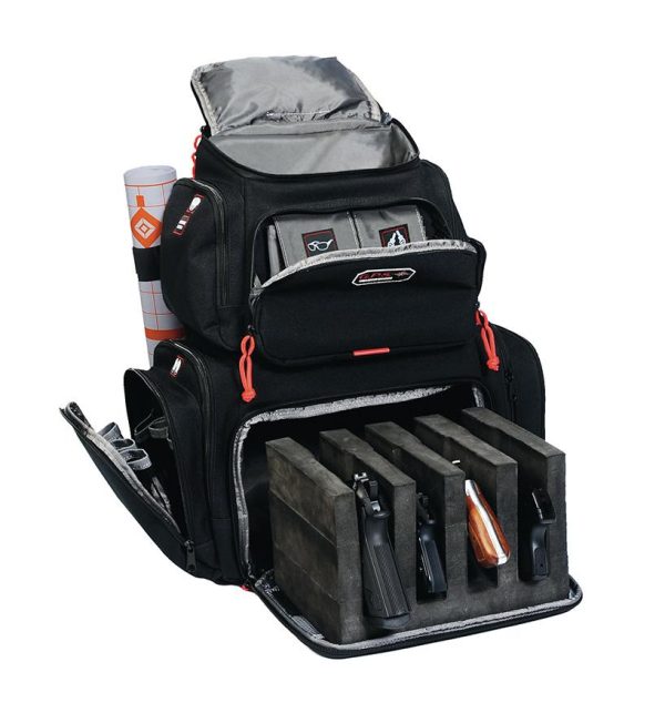 G-outdoors handgunner backpack with 4 handgun cradle-black