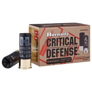 Hornady critical defense shotgun ammunition 12 ga 2-3/4" 8 plts #00 1600 fps 10/ct