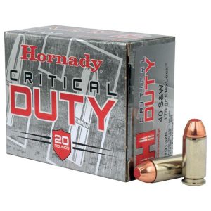 Hornady critical duty handgun ammo. 40 s&w 175 gr flex tip 1010 fps 20/box