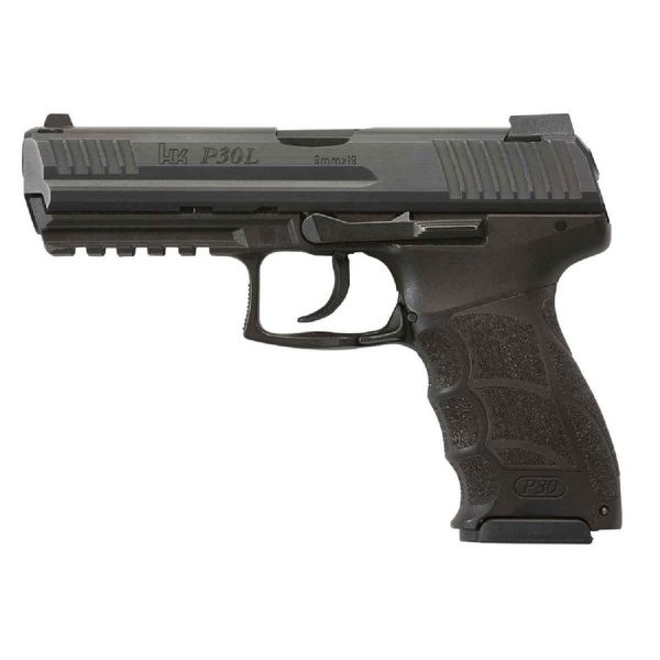 H&k p30l long slide  handgun 9mm luger 10rd magazines(2) 4. 45" barrel light strike v1 lem trigger