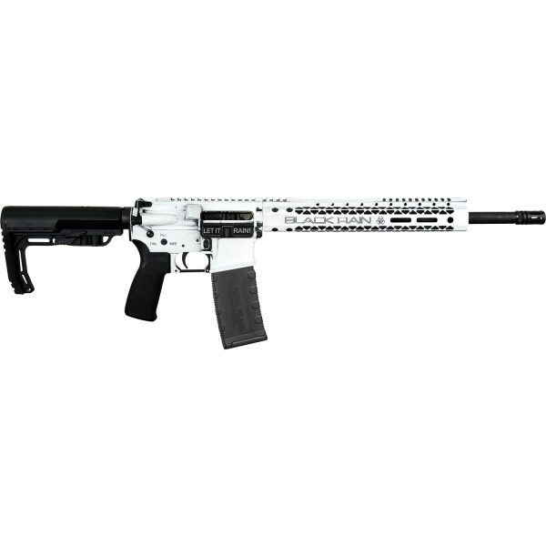Black rain ordnance spec+ fusion rifle 5. 56mm 30rd magazine 16" barrel white battleworn finish
