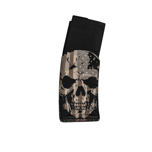 Black rain ordnance skull with flag ar magazine 5. 56x45 30/rd