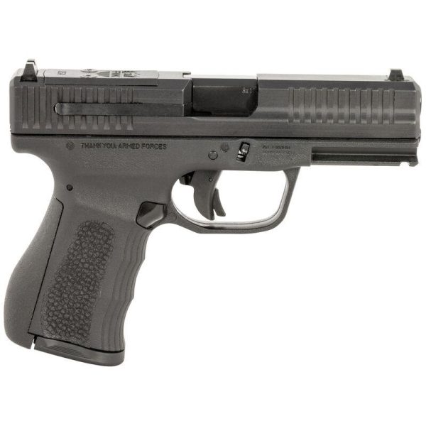 Fmk mach 9 handgun 9mm luger 10rd magazine(1) 4" barrel optic ready black frame