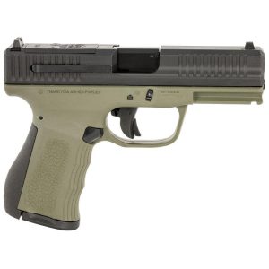 Fmk mach 9 handgun 9mm luger 10rd magazine(1) 4" barrel optic ready od green frame