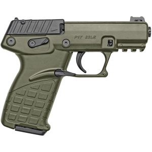 Kel-tec p17 handgun. 22 lr 16rd magazines (3) 3. 8" 1/2x28 threaded barrel od green with optic & holster