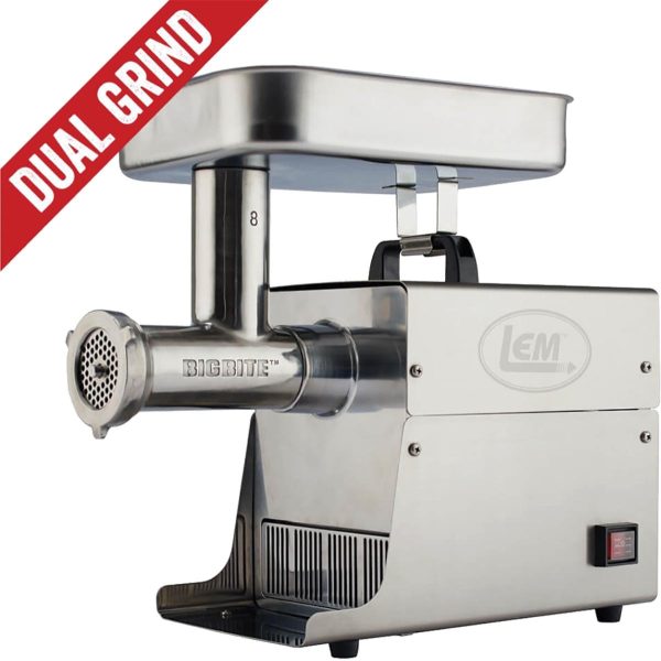Lem products #8 big bite dual grind meat grinder - 0. 5hp