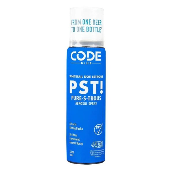 Code blue doe pst! Pure-s-trous estrous aerosol spray 3. 2 oz