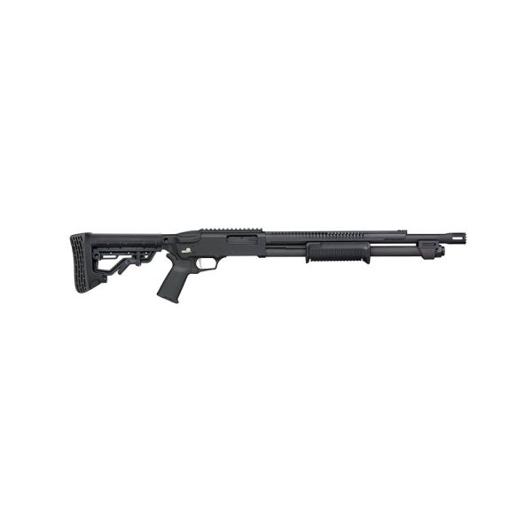 Mossberg 590r stand off shotgun 12ga 6rd capacity 18. 5" breacher barrel ar mil-spec stock
