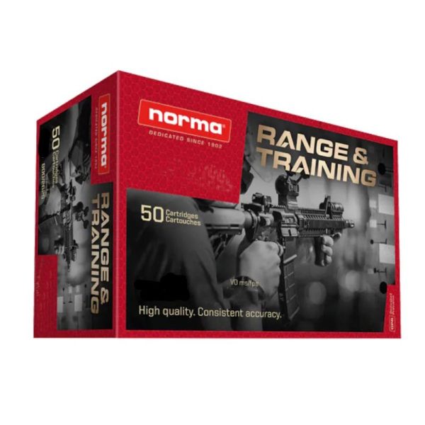 Norma range & training rifle ammunition. 300 blackout 220gr fmj 20/ct