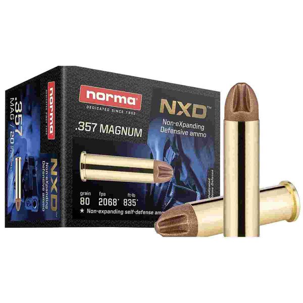 Norma nxd handgun ammunition. 357 mag 80gr nxd 2068 fps 20/ct