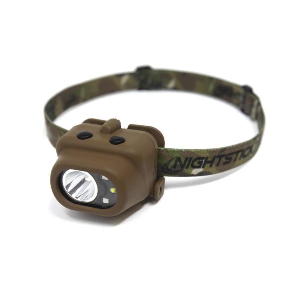 Nightstick multi-function headlamp 210 lumens white/red/green lights fde