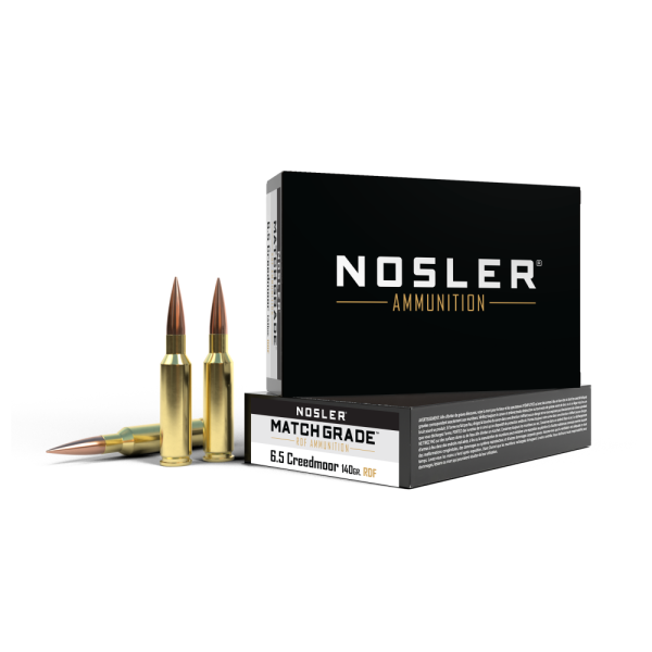Nosler match grade rifle ammunition 6. 5 creedmoor 140 gr rdf 2650 fps 20/ct