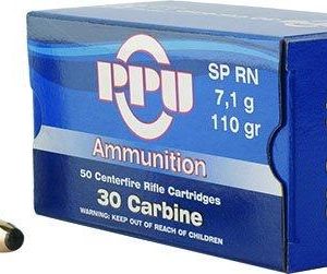 Ppu rifle ammunition. 30 carbine 110 gr sp 1990 fps 50/ct