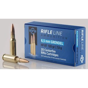 Ppu rifle ammunition 6. 5 grendel hpbt 120gr 2674 fps 20/ct