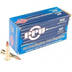 Ppu rifle ammunition. 22 rem jet magnum 45 gr sp 770 fps  50/ct