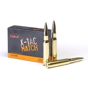 Pmc x-tac match rifle ammunition. 50 cal 740 gr sld 2728 fps 10/ct