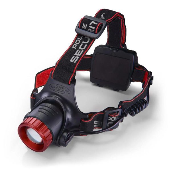 Police security flashlights lookout headlamp 1000 lumens black