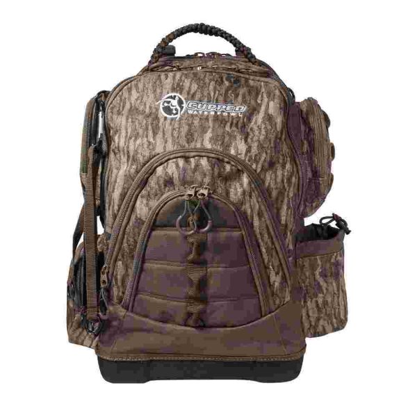 Cupped waterfowl hunting backpack mossy oak bottomland