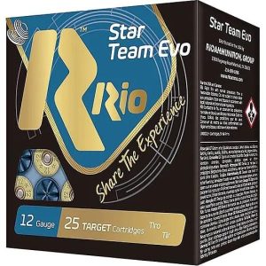 Rio star team evo 28 low recoil shotshells 12ga 2-3/4" 1oz 1135fps #8 25/ct
