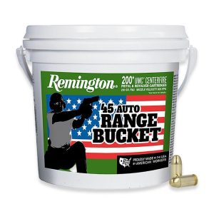 Remington umc "range bucket" handgun ammunition. 45 acp 230 gr fmj 835 fps 200/ct