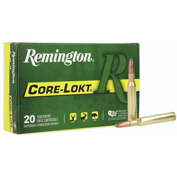 Remington core-lokt rifle ammunition. 270 win 150 gr sp 2850 fps 20/ct