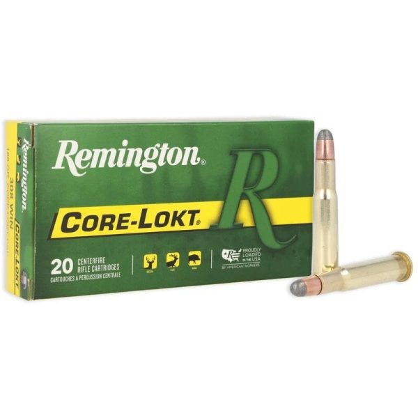 Remington core-lokt rifle ammunition. 30-30 win 170 gr sp 2200 fps 20/ct