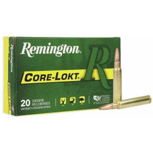 Remington core-lokt rifle ammunition. 338 rem ultr mag 250 gr psp 2860 fps 20/ct