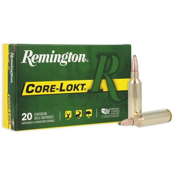 Remington core-lokt rifle ammunition. 270 wsm 130 gr psp 3285 fps 20/ct