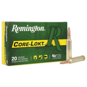 Remington core-lokt rifle ammunition 7mm rem mag 150 gr psp 3110 fps 20/ct
