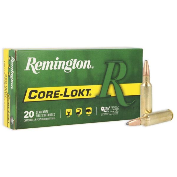 Remington core-lokt rifle ammunition. 300 wsm 150 gr psp 3320 fps 20/ct