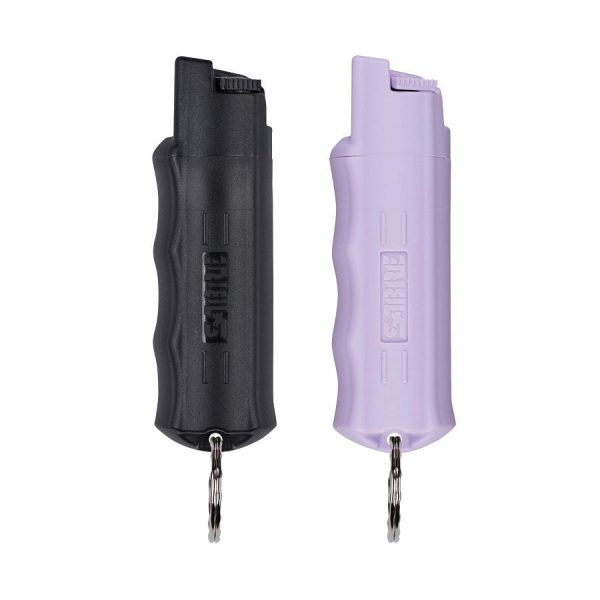 Sabre red pepper spray with key ring 2/pk black & lavender