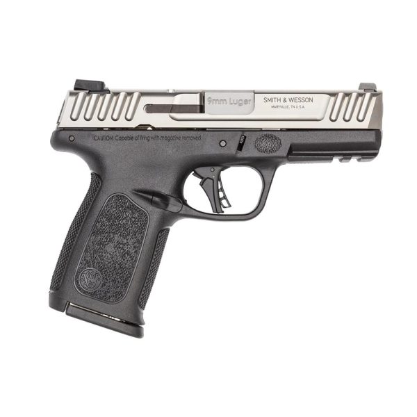 S&w sd9 2. 0 handgun 9mm luger 16rd magazine(1) 4" barrel white dot sights no thumb safety 2-tone
