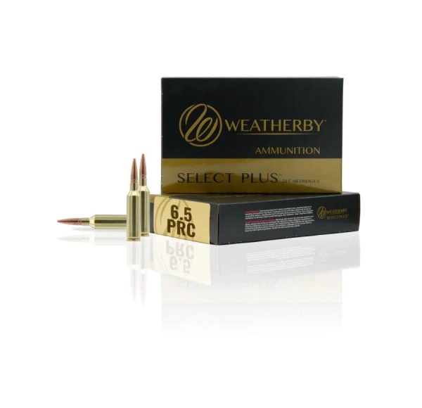 Weatherby select plus rifle ammunition 6. 5 prc 124gr hammer custom 3100 fps 20/ct