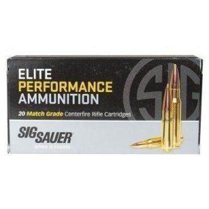 Sig sauer elite match rifle ammunition. 223 rem 77gr otm 20/ct