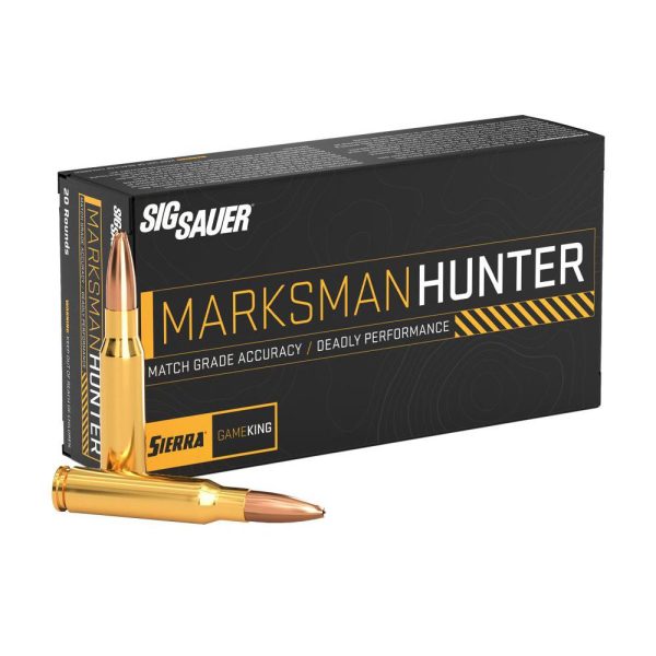 Sig sauer marksman hunter gameking rifle ammunition 6. 5 creedmoor 130gr hpbt 2820 fps 20/ct