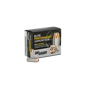 Sig elite v-crown handgun ammunition 10mm auto 200gr jhp 1060 fps 20/ct