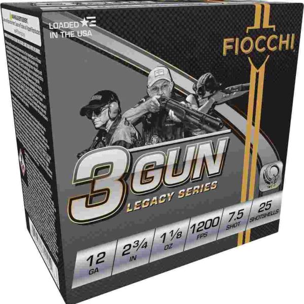 Fiocchi 3 gun match shotshells 12ga 2-3/4" 1-1/8oz 1200 fps #7. 5 25/ct