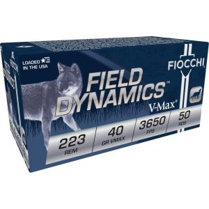 Fiocchi extrema rifle ammunition. 223 rem 40 gr v-max 3650 fps - 50/box