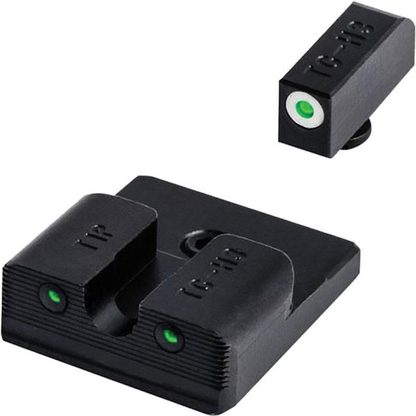 Truglo tritium pro night sights fit taurus millennium g2 / 709 slim / 740 slim - white outline front/rear green