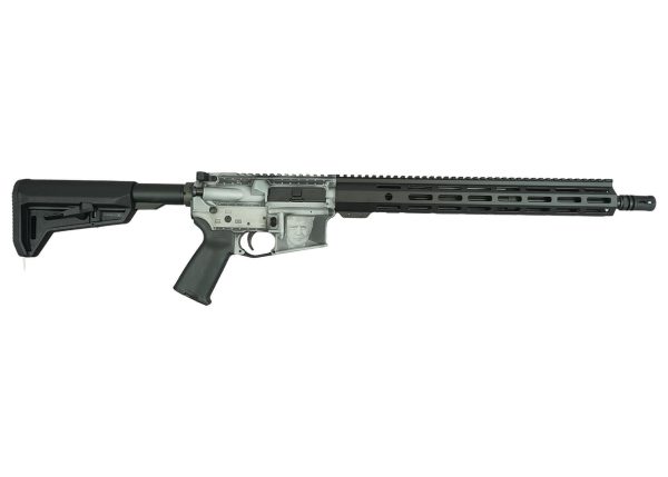 Shark coast trump 2. 0 ar-15 rifle w/scc lower 5. 56 30rd magazine 16" barrel distressed silver black