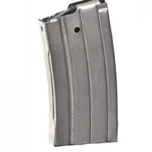 Promag rifle magazine for ruger mini-14. 223 rem 20/rd nickel plated steel