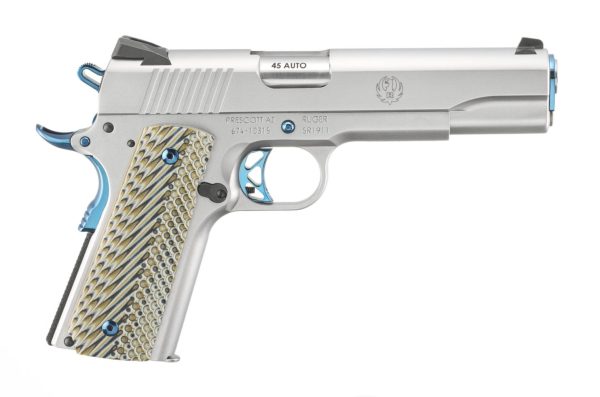 Ruger sr1911 45acp ss/wd 5" blue pvd