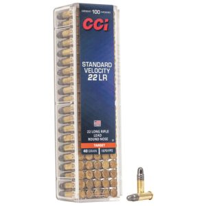 Standard velocity -. 22lr, lead round nose, 40gr, 100rd/bx