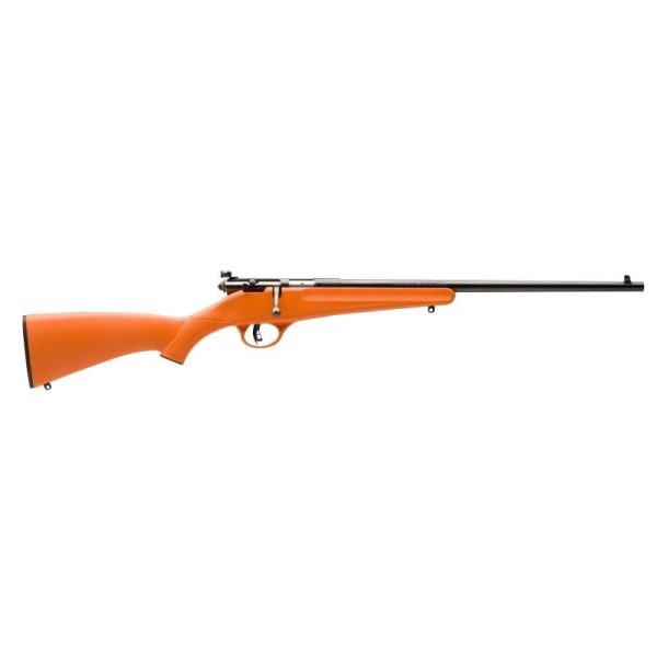 Savage rascal single shot rifle. 22lr 1rd capacity 16. 125" barrel orange stock