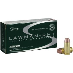 Cci speer lawman handgun ammunition. 40 s&w 125 gr rht frangible 900 fps 50/rd