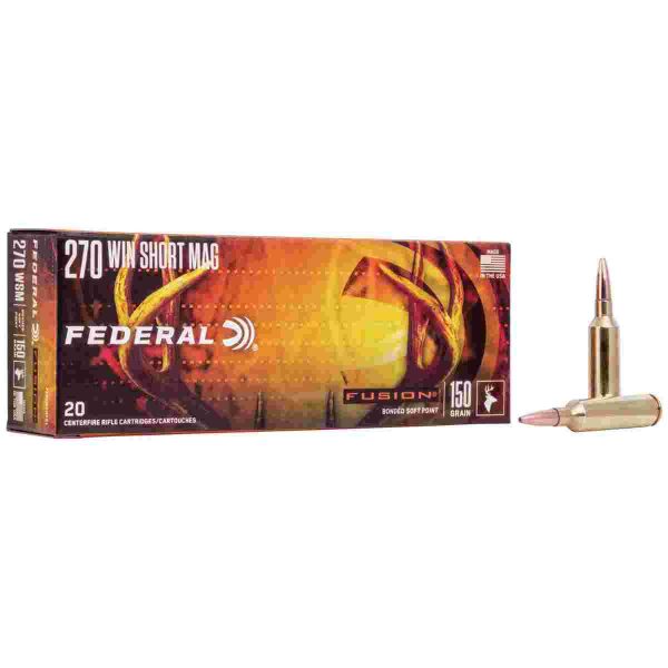Federal fusion rifle ammunition. 270 wsm 150 gr btsp 3060 fps - 20/ct