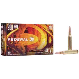 Federal fusion rifle ammunition. 280 rem 140 gr btsp 2990 fps - 20/ct