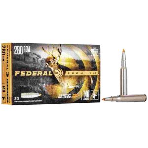 Federal trophy bonded tip rifle ammunition. 280 rem 140gr pt 2950 fps 20/ct